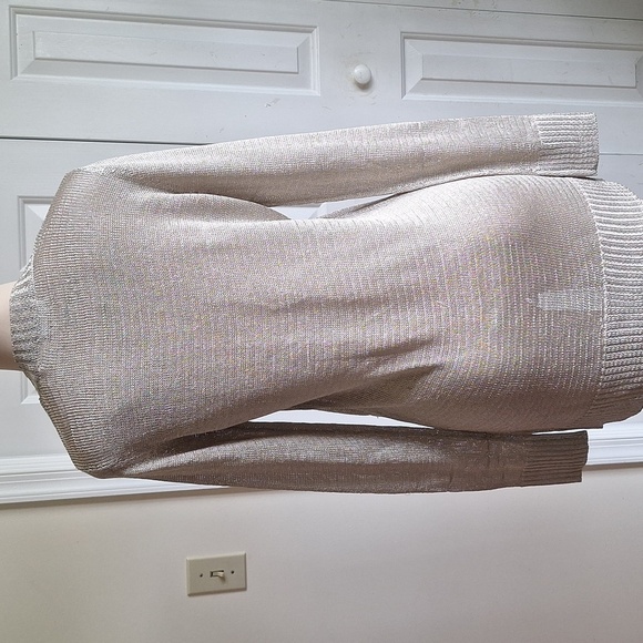 Chic Metallic Cardigan Sweater Size M - Picture 5 of 13